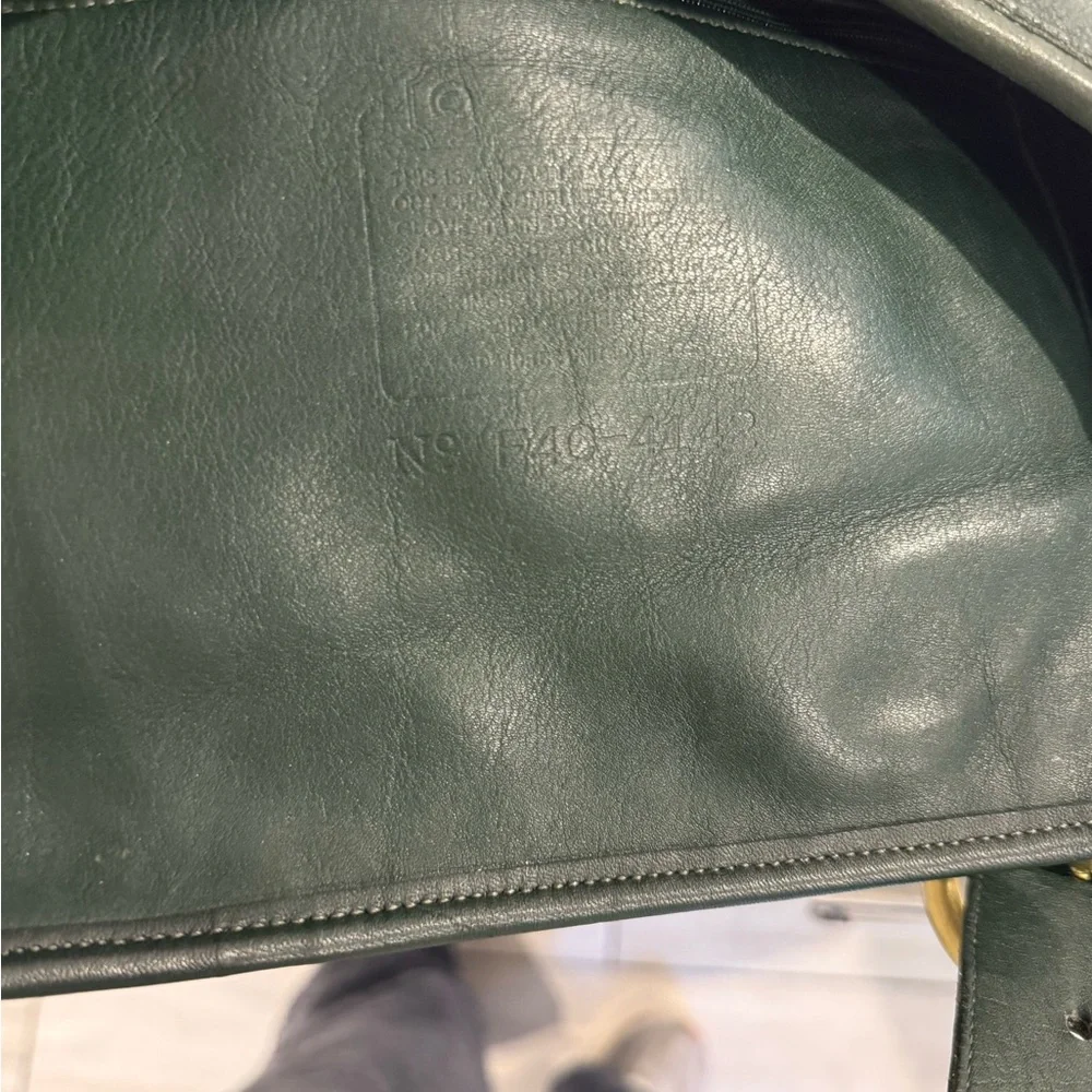 STUNNING extremely rare green Coach Wooster handbag 4142